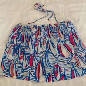 Lilly Pulitzer Red Right Return Halter Top